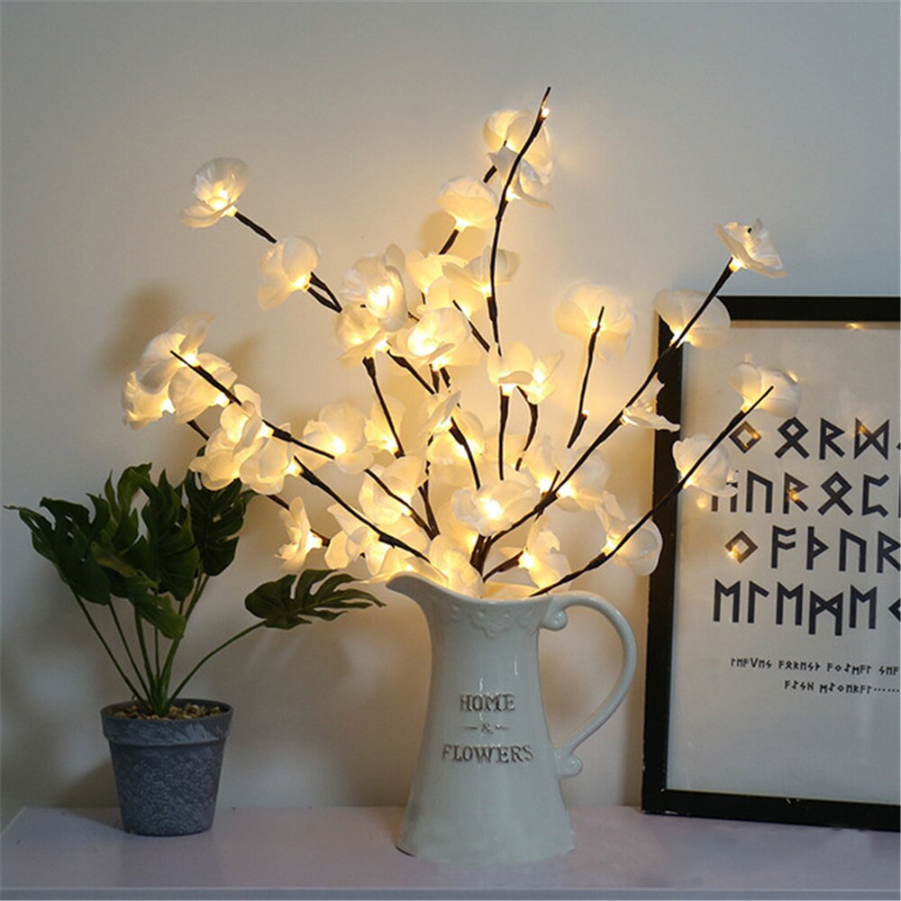 108led 36led 20led Festive Decoration Night Light Copper Wire Orchid Tree Branch Lamp for New Year Birthday Gifts Bedroom Decor