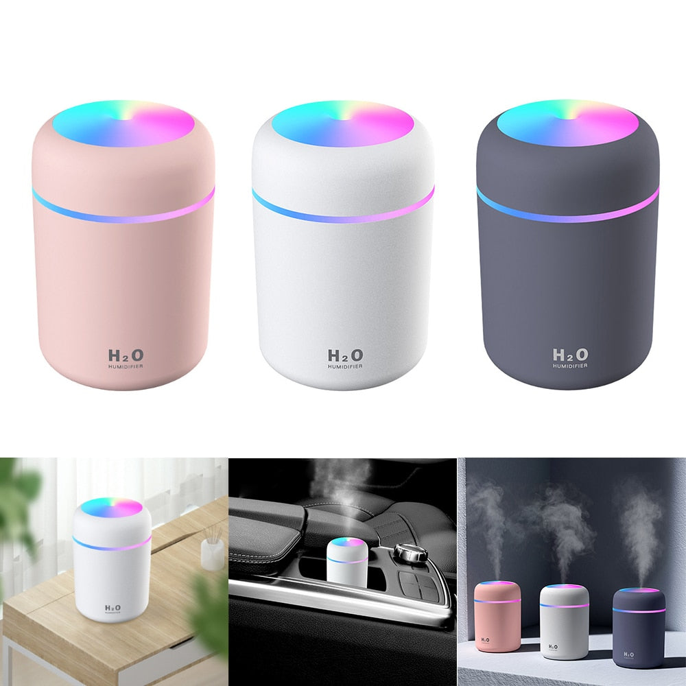 300ML Air Humidifier Ultrasonic Aromatherapy Essential Oil Diffuser Sprayer Mist Maker Fogger Aroma Difuser Car Home Mini Xiaomi