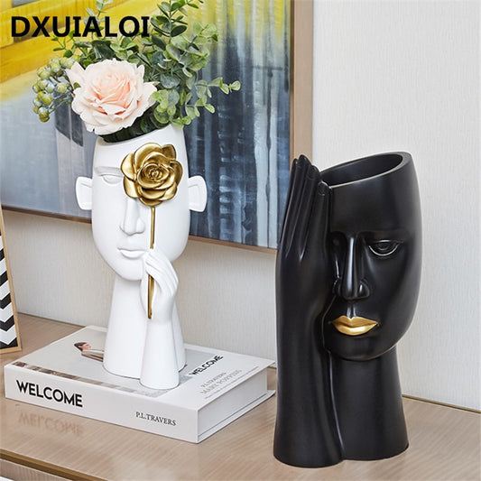 Creative Nordic vase decor art living room wine cabinet light luxury home decor cabinet coffee table flower arrangement simple