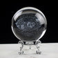 Newfashioned 3D Crystsal Solar System Ball Laser Engraved Planets Glass Sphere Cosmic Model Globe Home Decoration Astronomy Gift