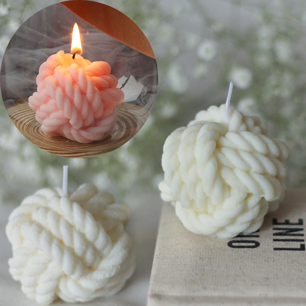 Scented Candle Mold DIY Wool shape Candle Silicone Casting Mold Handmade Candle Soap Making Wax Mold Handcraft Home Decoration