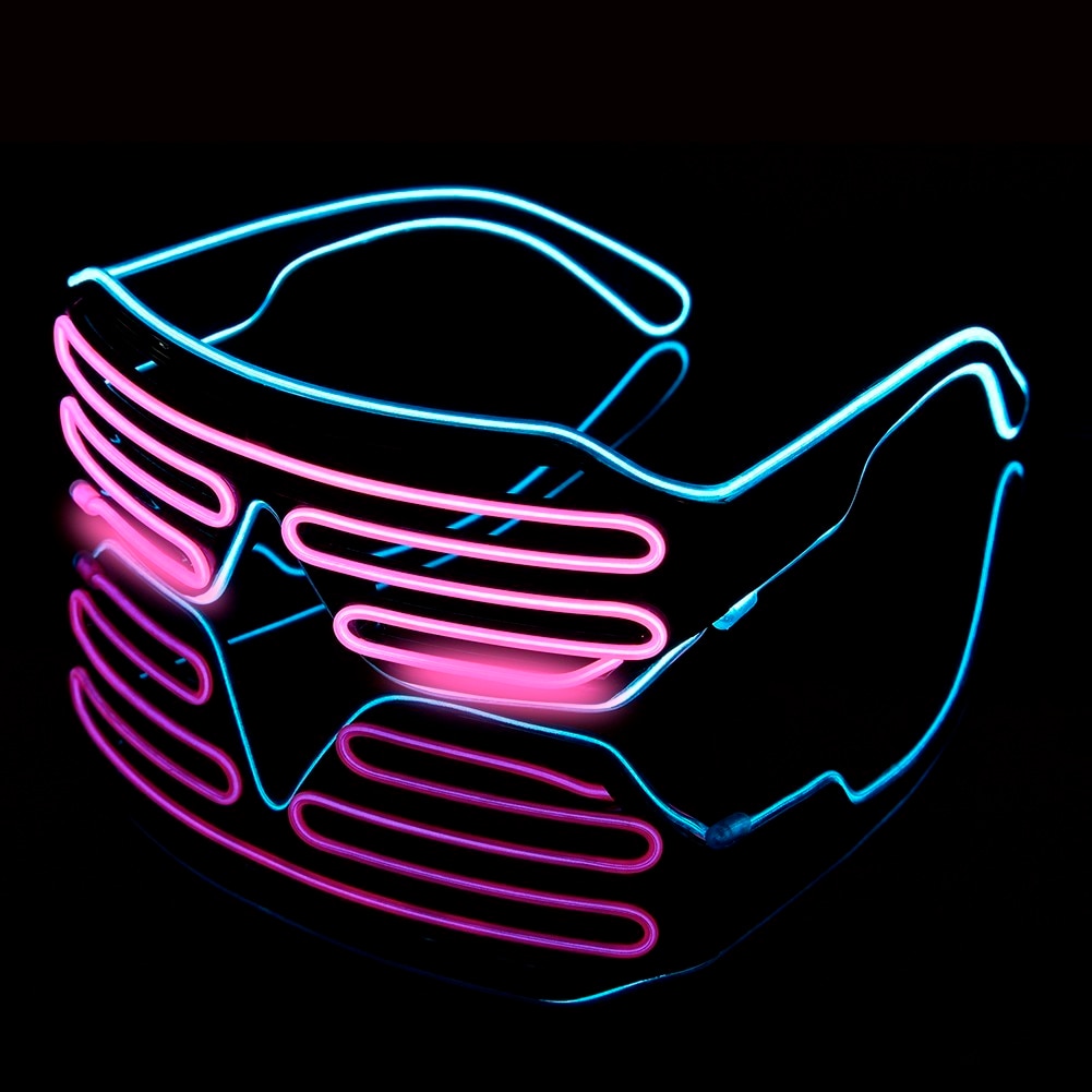 Novelty LED Glasses Light Up Shades Flashing Luminous Rave Night Christmas Activities Wedding Birthday Party Decoration 4 Colors