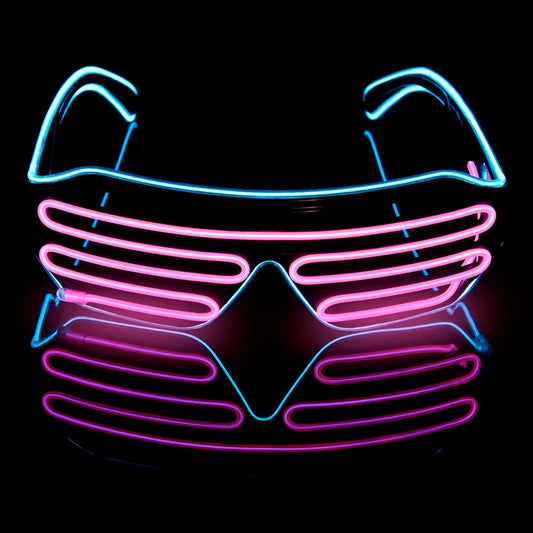 Novelty LED Glasses Light Up Shades Flashing Luminous Rave Night Christmas Activities Wedding Birthday Party Decoration 4 Colors