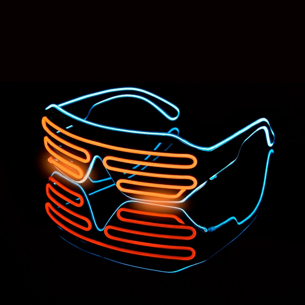 Novelty LED Glasses Light Up Shades Flashing Luminous Rave Night Christmas Activities Wedding Birthday Party Decoration 4 Colors