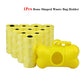 Pet Poop Bags Disposable Dog Waste Bags, Bulk Poop Bags with Leash Clip and Bone Bag Dispenser 5Roll(75Pcs) Bags with Paw Prints