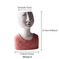 Art Portrait Flower Pot Vase Sculpture Resin Human Face Family Flower Pot Handmade Garden Flower Arrangement Home Decors