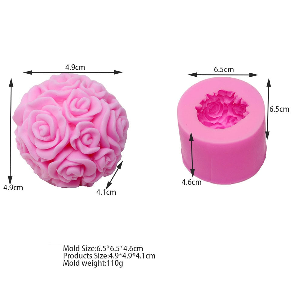 Scented Candle Mold DIY Wool shape Candle Silicone Casting Mold Handmade Candle Soap Making Wax Mold Handcraft Home Decoration