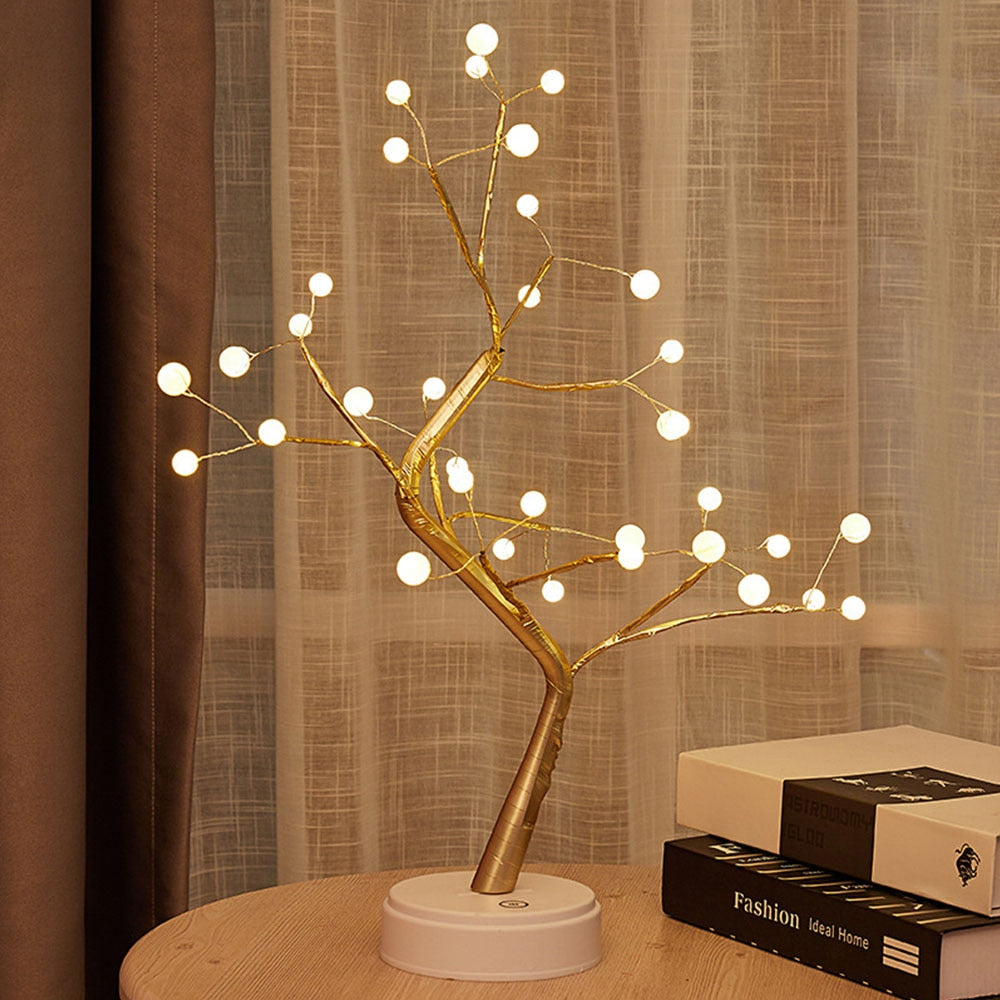 108led 36led 20led Festive Decoration Night Light Copper Wire Orchid Tree Branch Lamp for New Year Birthday Gifts Bedroom Decor