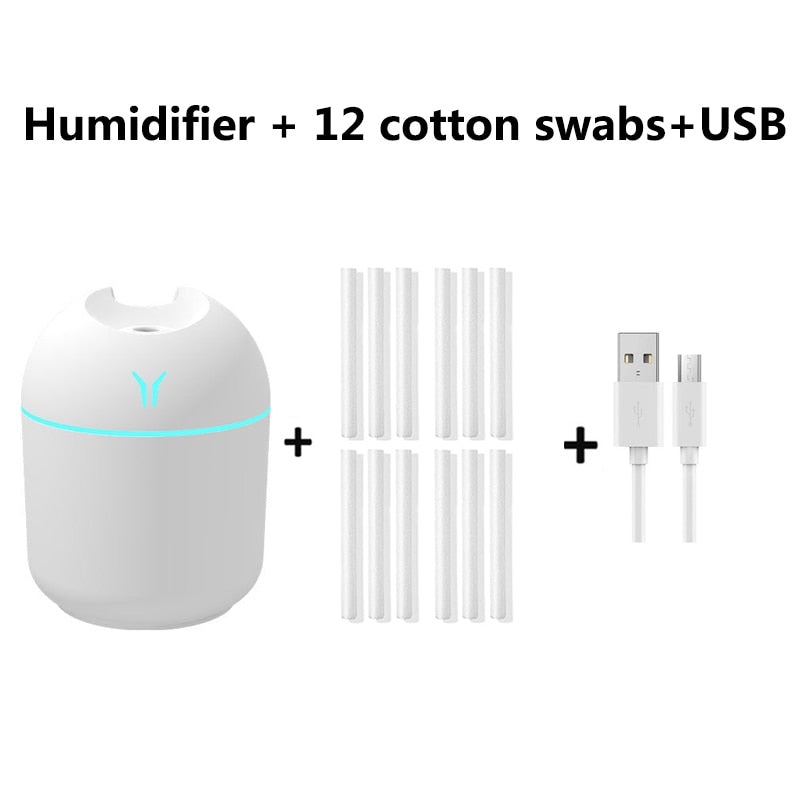 FunShing 250ml Mini Air Humidifier Purifier Car USB Aroma Essential Oil Diffuser Led Light Ultrasonic Mist Maker Home Appliance