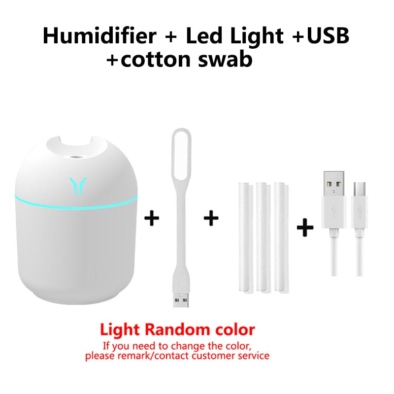 FunShing 250ml Mini Air Humidifier Purifier Car USB Aroma Essential Oil Diffuser Led Light Ultrasonic Mist Maker Home Appliance