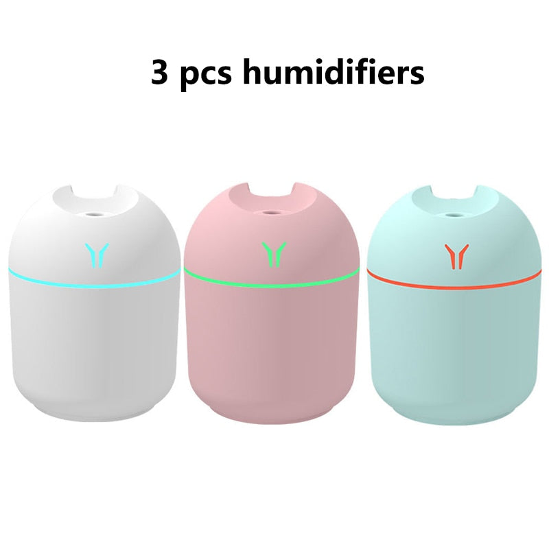 FunShing 250ml Mini Air Humidifier Purifier Car USB Aroma Essential Oil Diffuser Led Light Ultrasonic Mist Maker Home Appliance