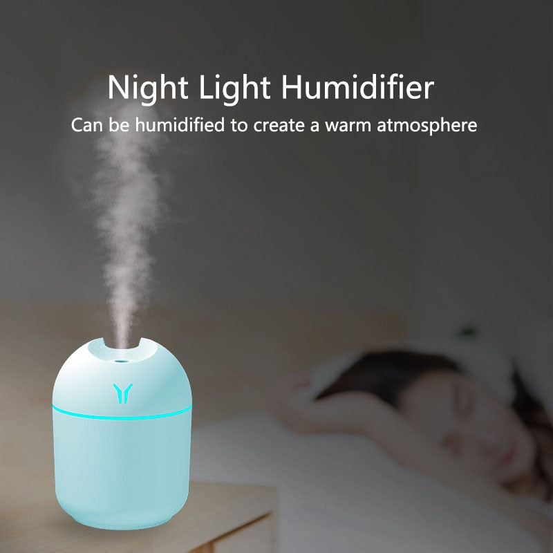 FunShing 250ml Mini Air Humidifier Purifier Car USB Aroma Essential Oil Diffuser Led Light Ultrasonic Mist Maker Home Appliance