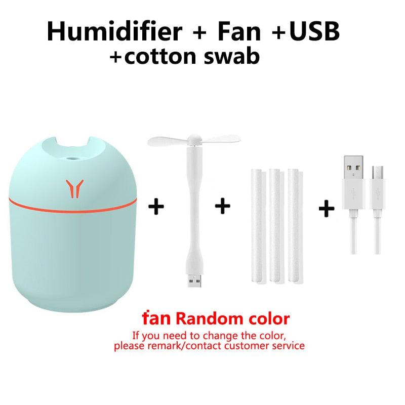 FunShing 250ml Mini Air Humidifier Purifier Car USB Aroma Essential Oil Diffuser Led Light Ultrasonic Mist Maker Home Appliance