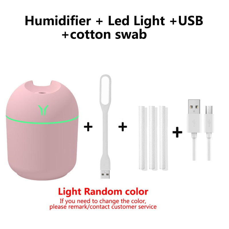 FunShing 250ml Mini Air Humidifier Purifier Car USB Aroma Essential Oil Diffuser Led Light Ultrasonic Mist Maker Home Appliance