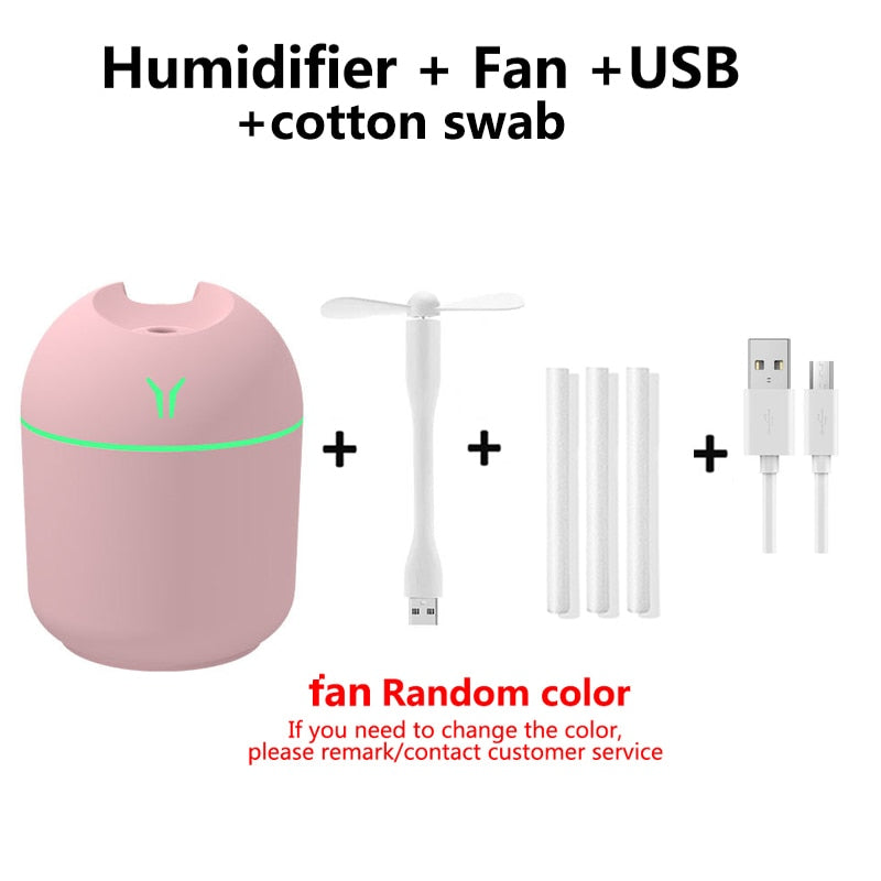 FunShing 250ml Mini Air Humidifier Purifier Car USB Aroma Essential Oil Diffuser Led Light Ultrasonic Mist Maker Home Appliance