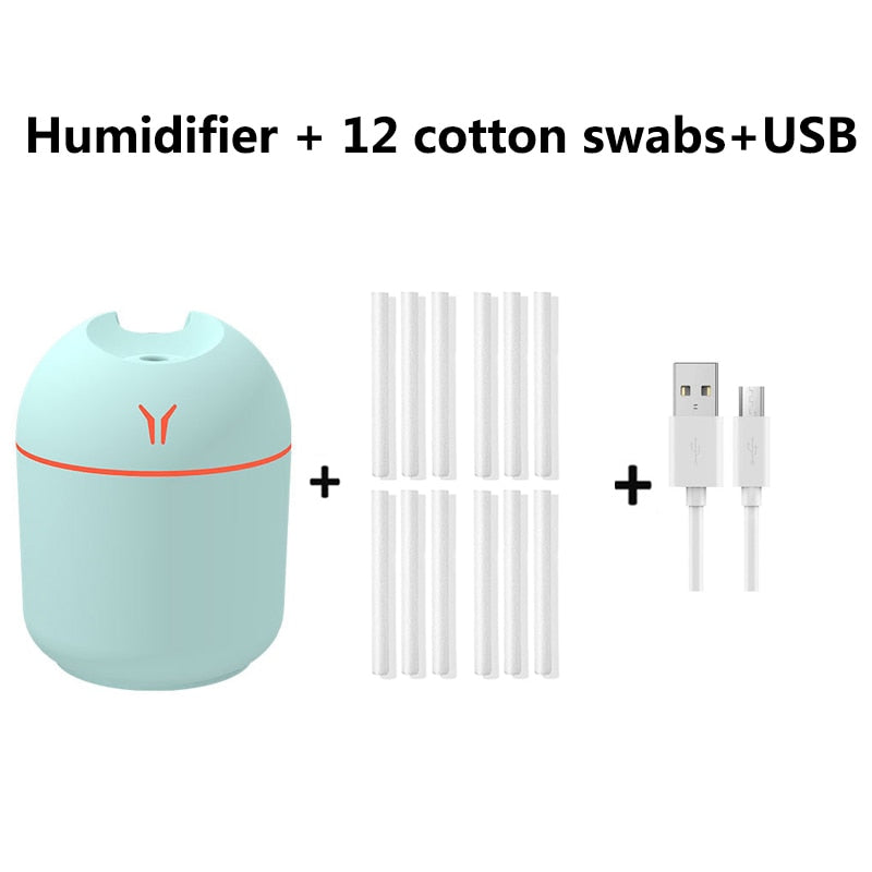 FunShing 250ml Mini Air Humidifier Purifier Car USB Aroma Essential Oil Diffuser Led Light Ultrasonic Mist Maker Home Appliance