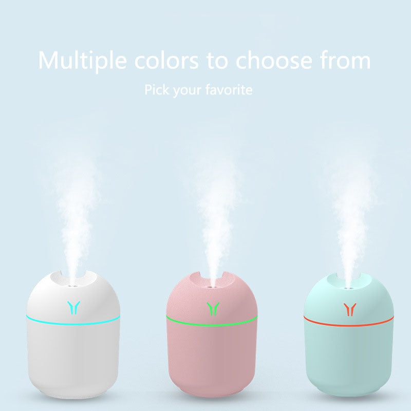 FunShing 250ml Mini Air Humidifier Purifier Car USB Aroma Essential Oil Diffuser Led Light Ultrasonic Mist Maker Home Appliance