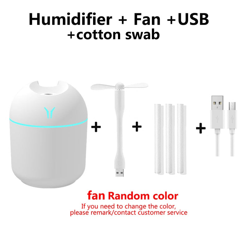 FunShing 250ml Mini Air Humidifier Purifier Car USB Aroma Essential Oil Diffuser Led Light Ultrasonic Mist Maker Home Appliance