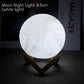 8cm Moon Lamp LED Night Light Battery Powered With Stand Starry Lamp Bedroom Decor Night Lights Kids Gift Moon Lamp